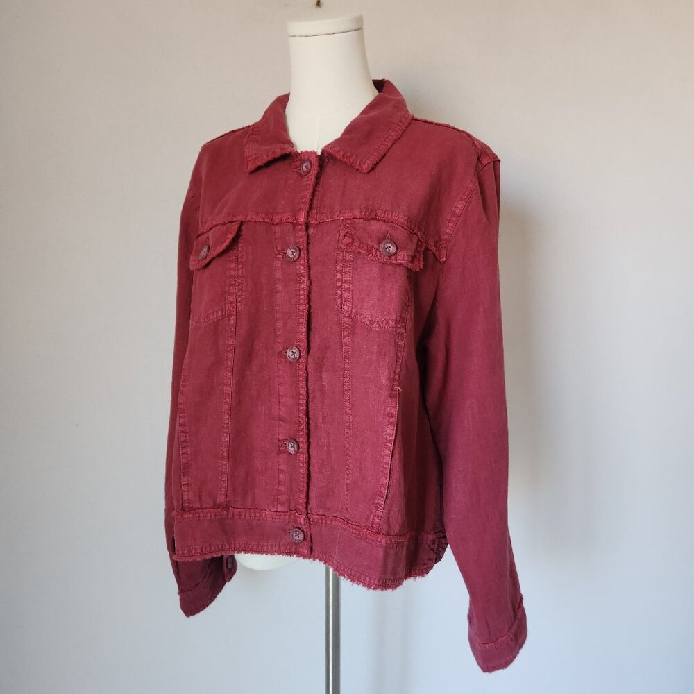 Tommy Bahama Women's Washed Brick Red Bomber Jacket
